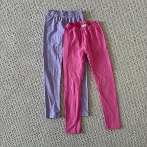 🎀 Hanna Andersson Leggings Bundle – Girls Size 8 – Purple & Pink 🎀